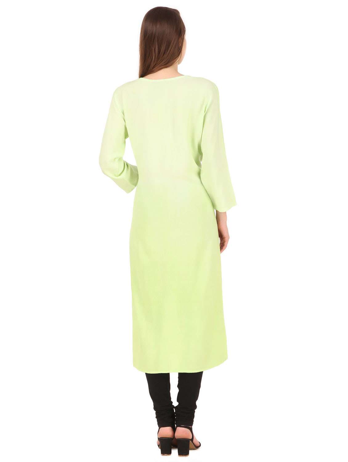 women embroidered straight kurta - 19408389 - Standard Image - 4