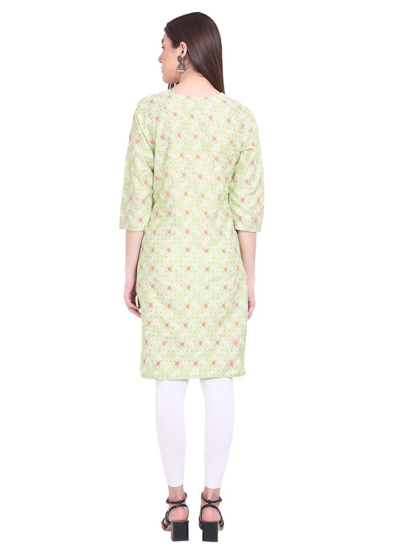 printed a-line kurta - 19408418 - Standard Image - 1