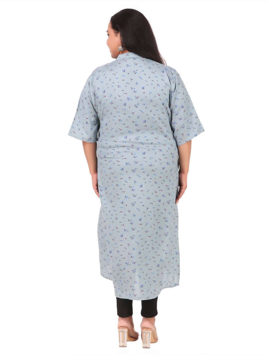 women printed straight kurta - 19408429 - Standard Image - 4