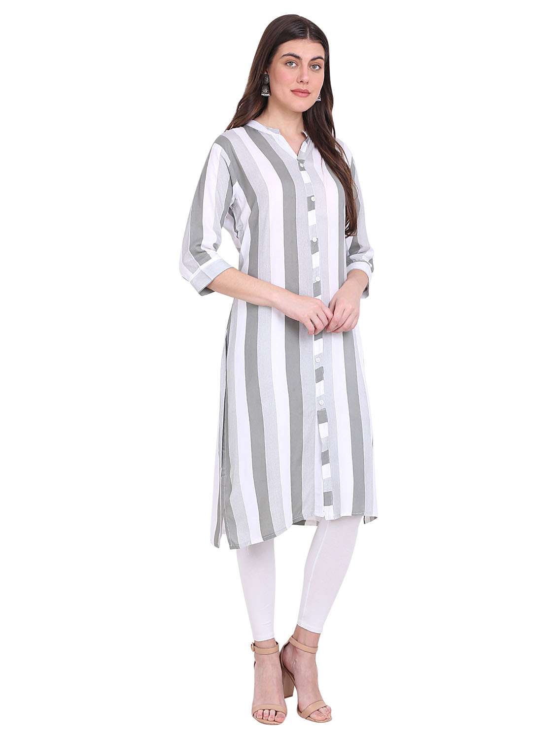women printed straight kurta - 19408439 -  Standard Image - 1