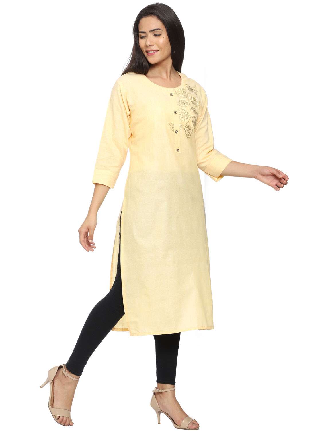 women printed straight kurta - 19408478 -  Standard Image - 1