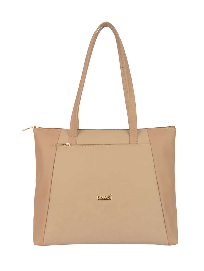 beige pvc handbag