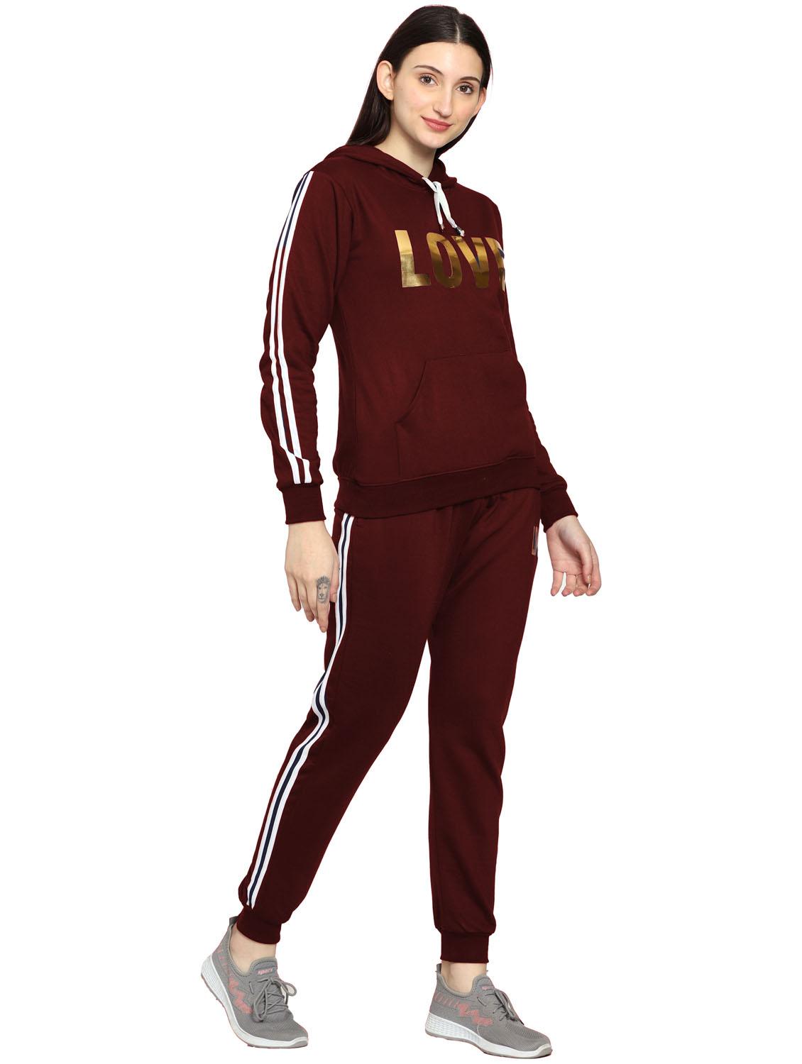 red fleece active wear set - 19408830 - Standard Image - 1