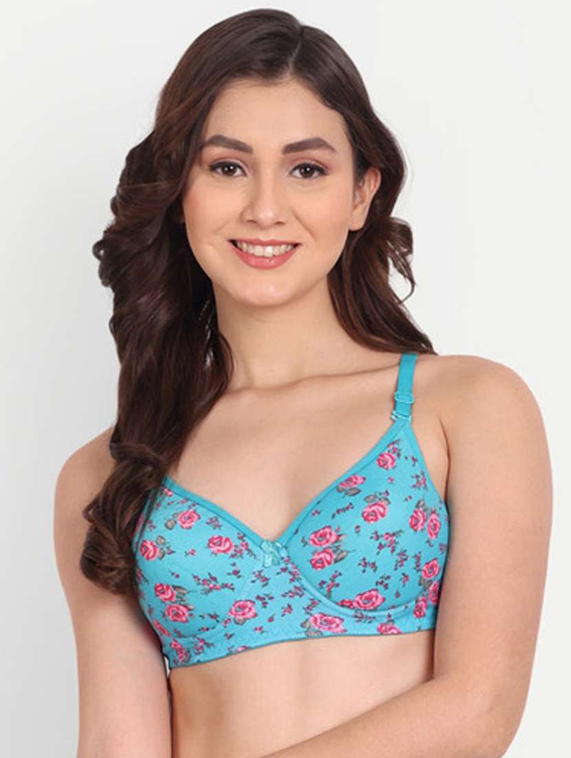 blue cotton tshirt bra