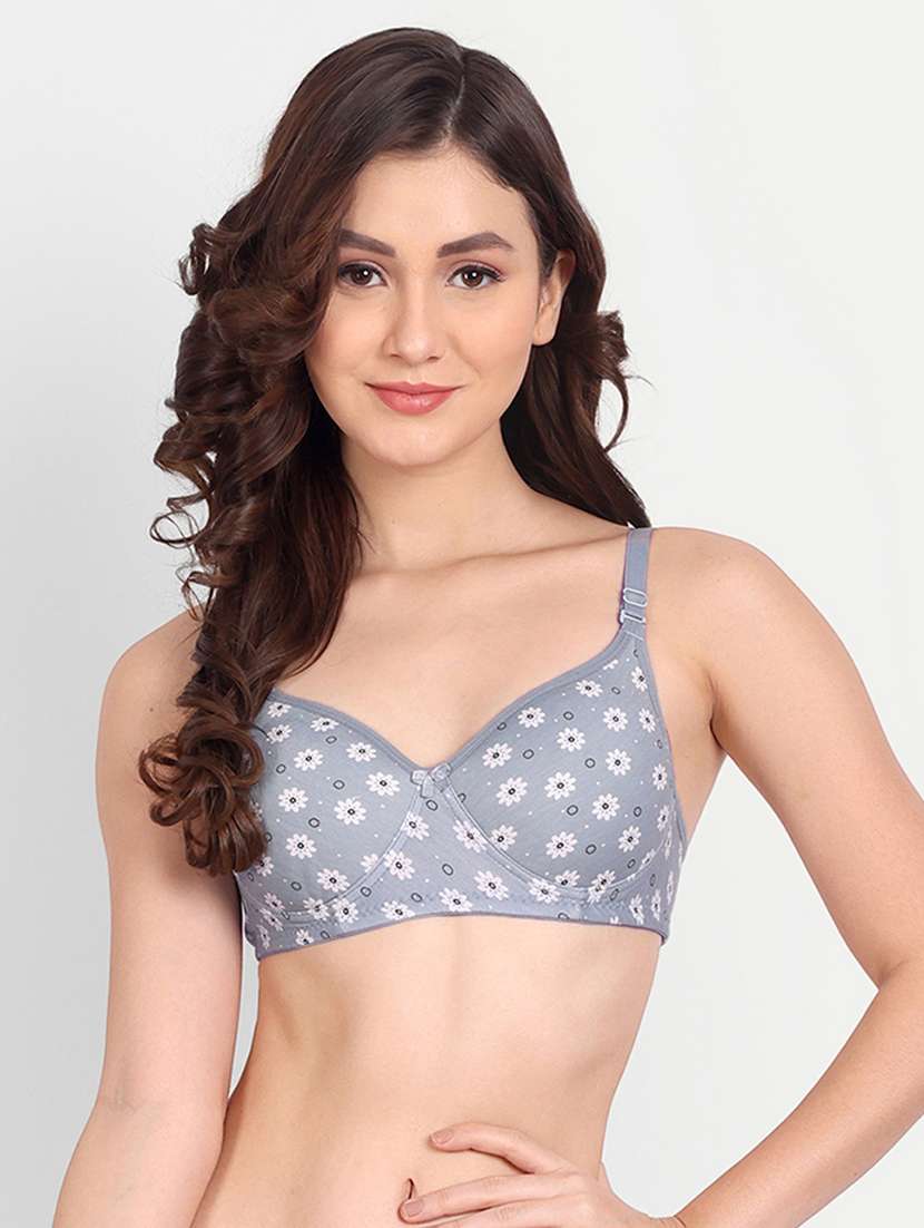 grey cotton tshirt bra