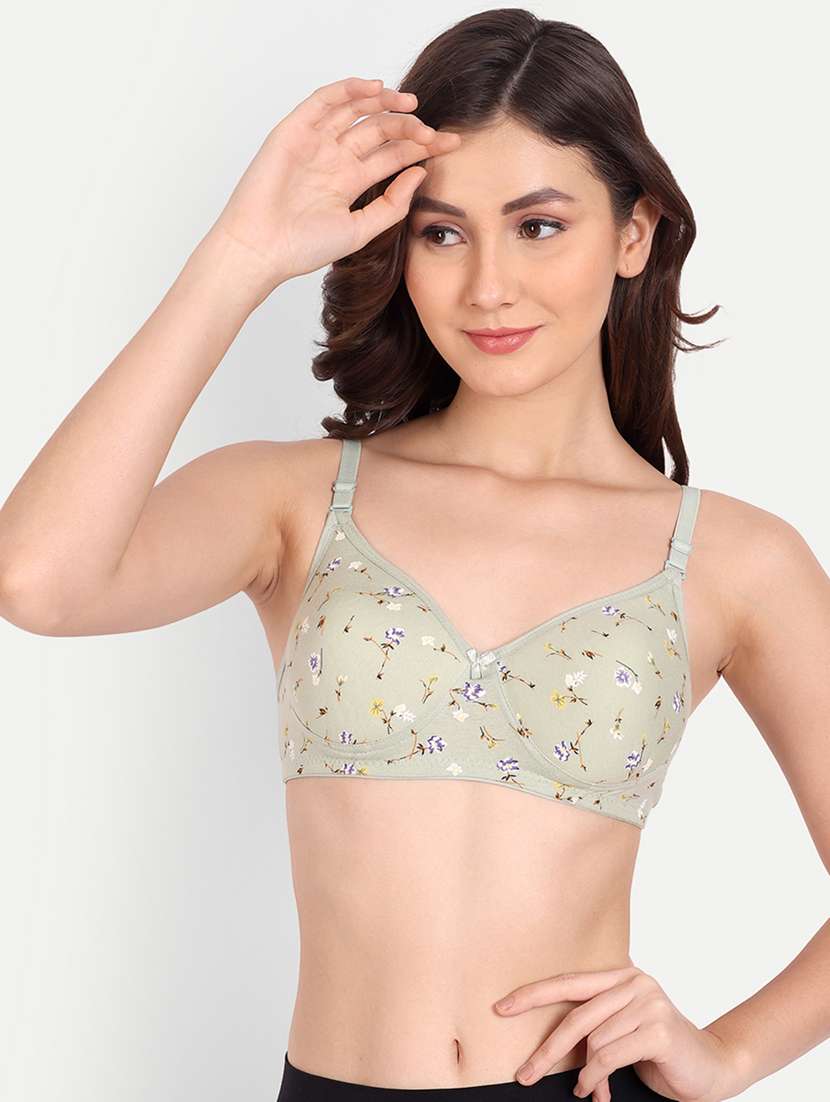 green cotton tshirt bra