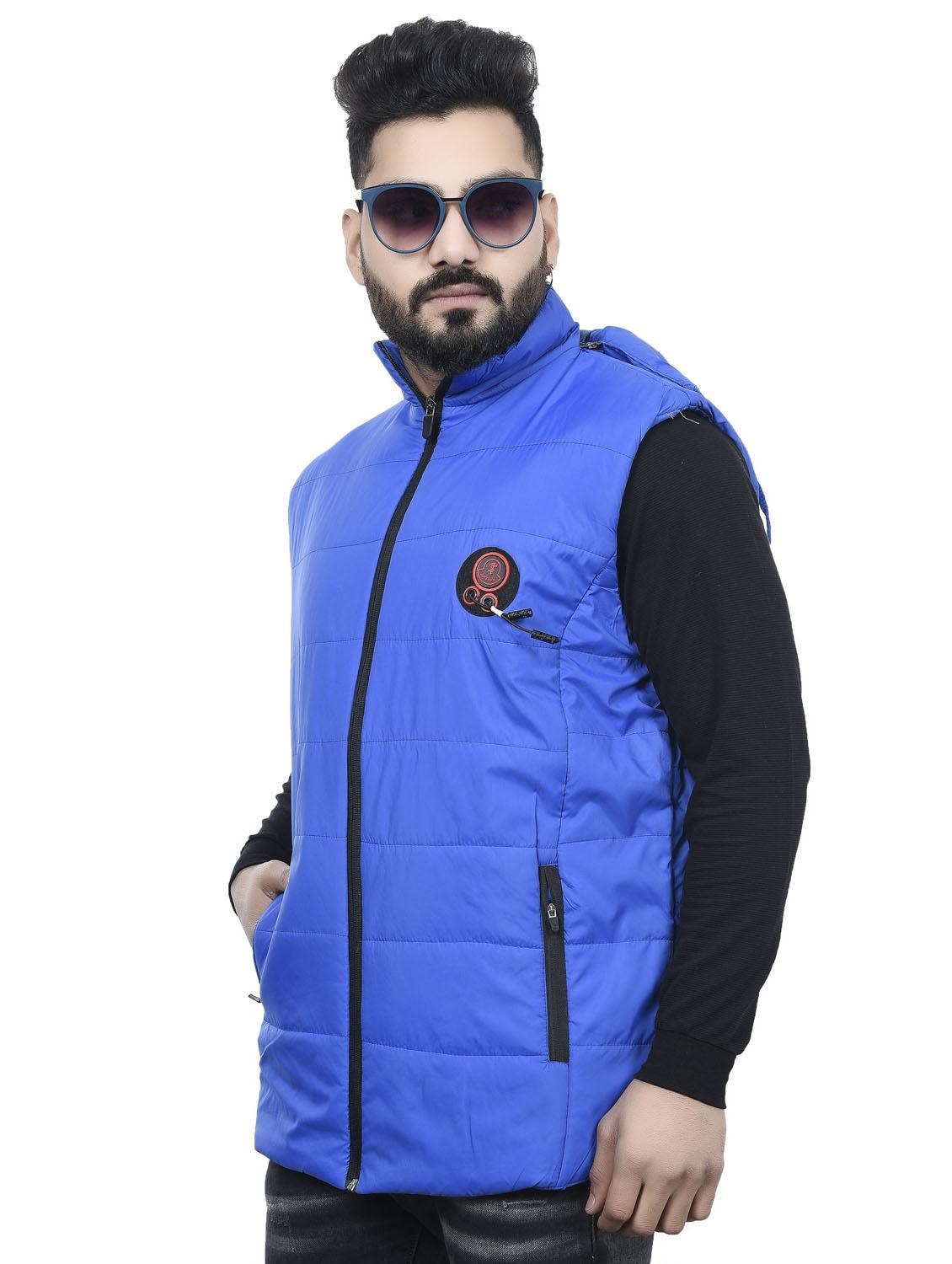 dark blue solid half jacket - 19408943 -  Standard Image - 1