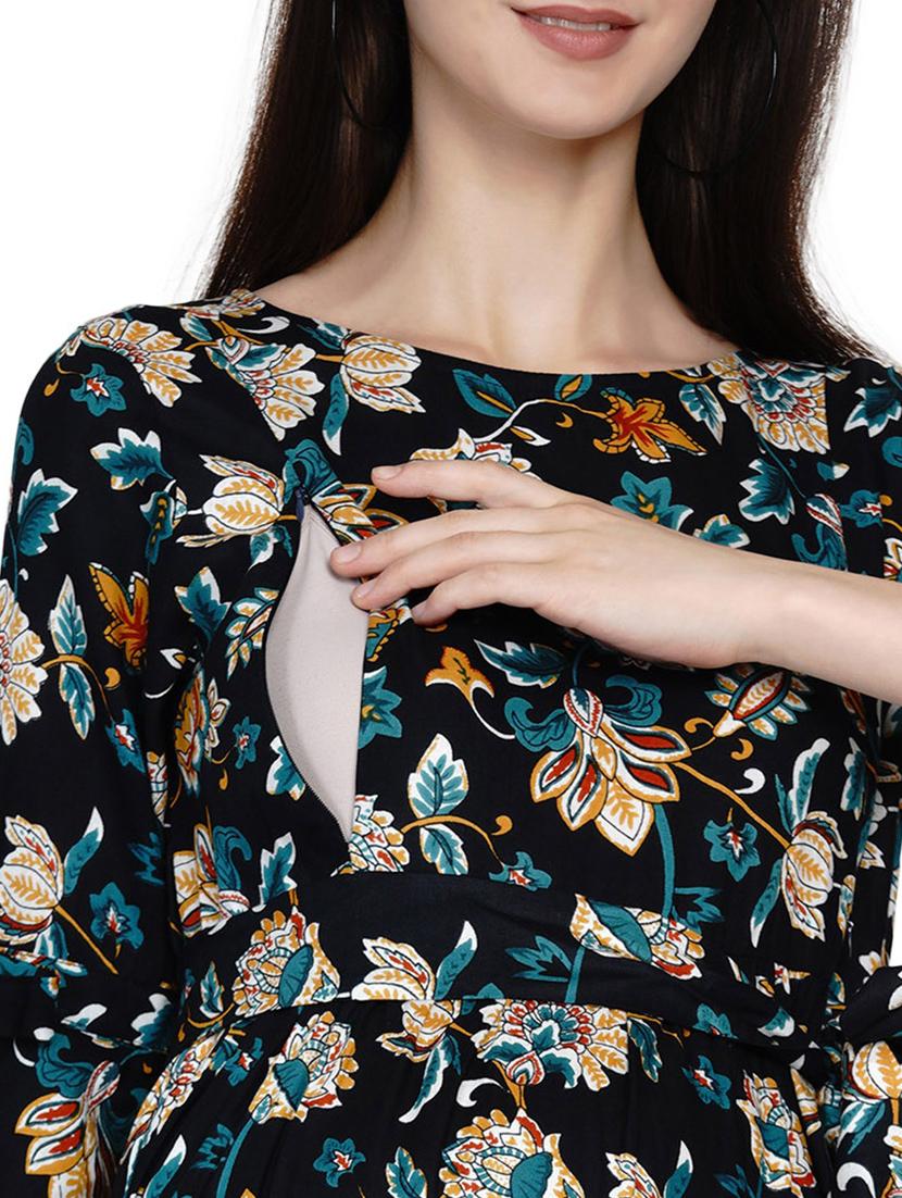 floral print fit & flare maternity dress - 19409286 - Standard Image - 4