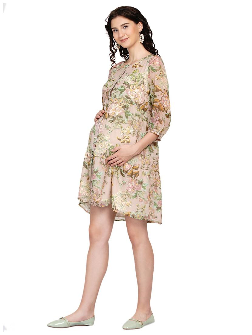 floral print a-line maternity dress - 19409329 -  Standard Image - 1