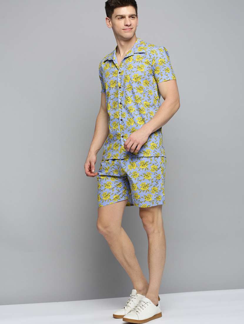 men's shirt and shorts printed co-ord set - 19409445 -  Standard Image - 1