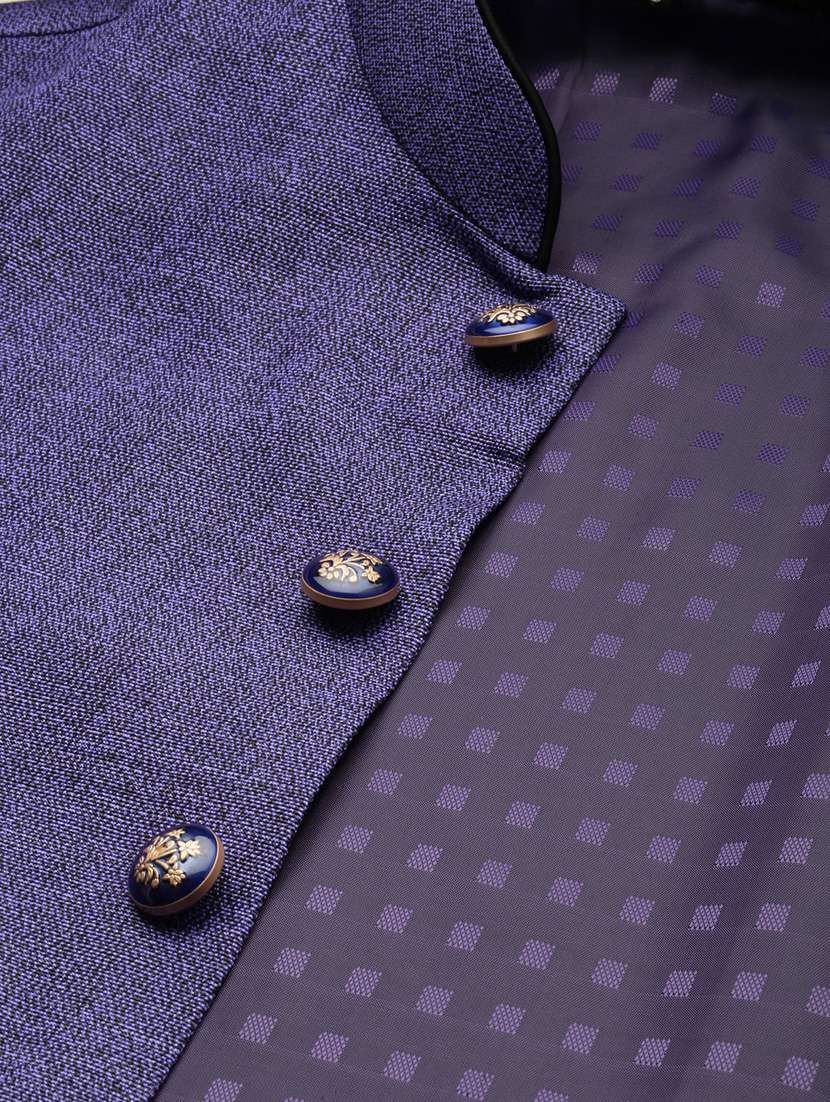 mandarin collar printed nehru jacket - 19409472 -  Standard Image - 6
