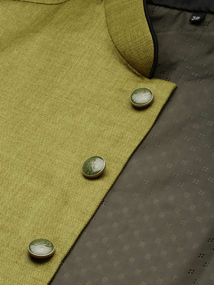 mandarin collar printed nehru jacket - 19409474 -  Standard Image - 6