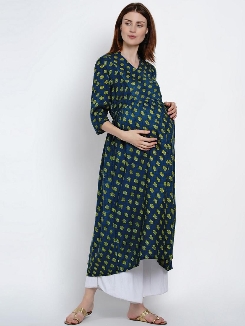 blue printed maternity wear - 19409508 -  Standard Image - 1