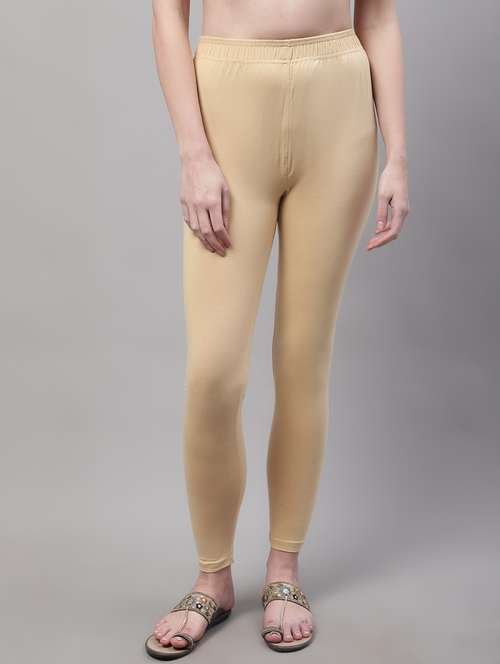 beige cotton leggings - 19409725 - Standard Image - 0