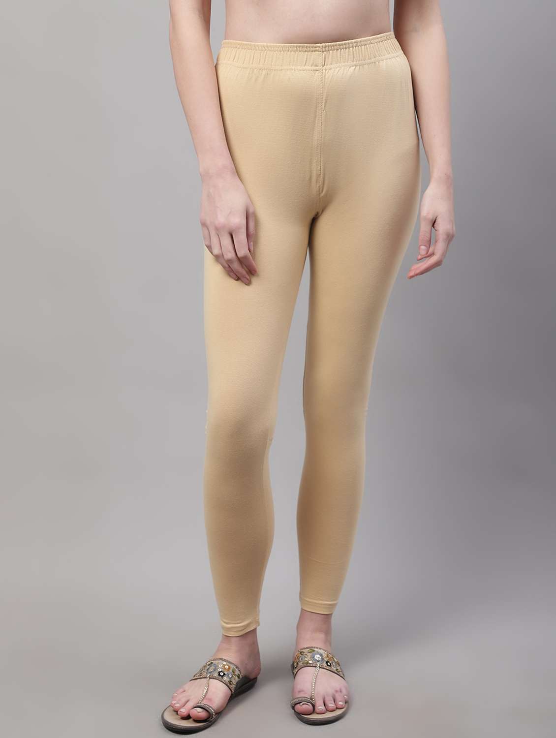 beige cotton leggings - 19409725 - Zoom Image - 0