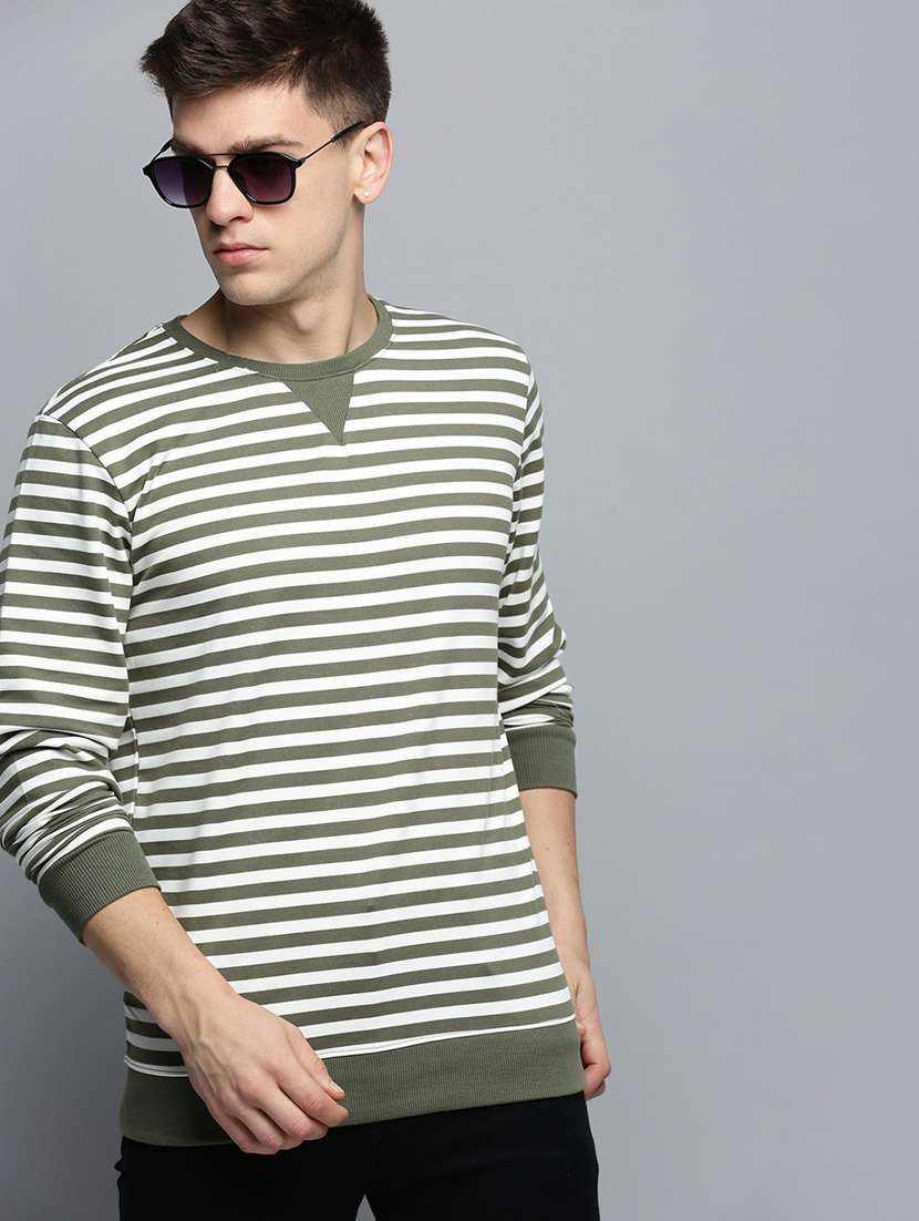 mens striped sweatshirt - 19409767 - Standard Image - 4