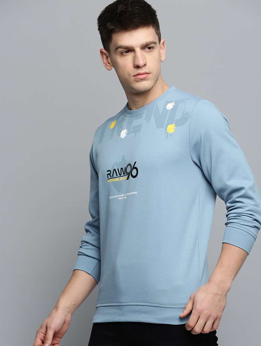mens front print sweatshirt - 19409794 - Standard Image - 1