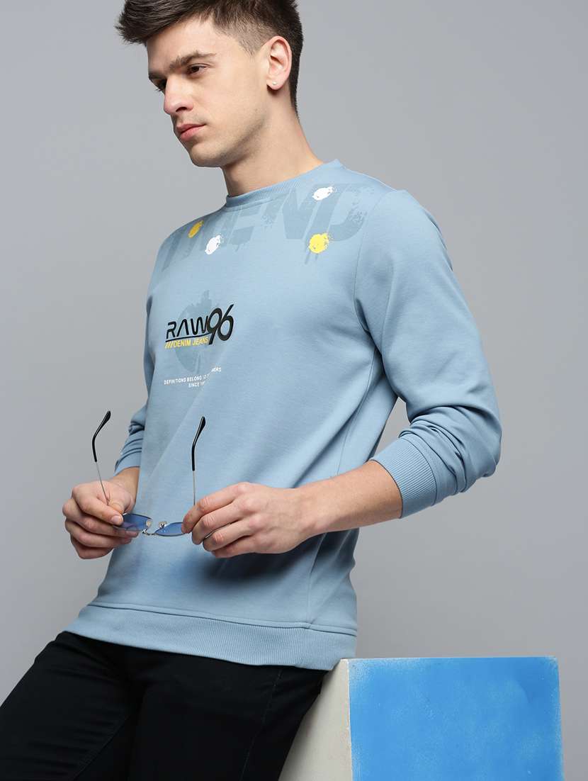mens front print sweatshirt - 19409794 - Standard Image - 4
