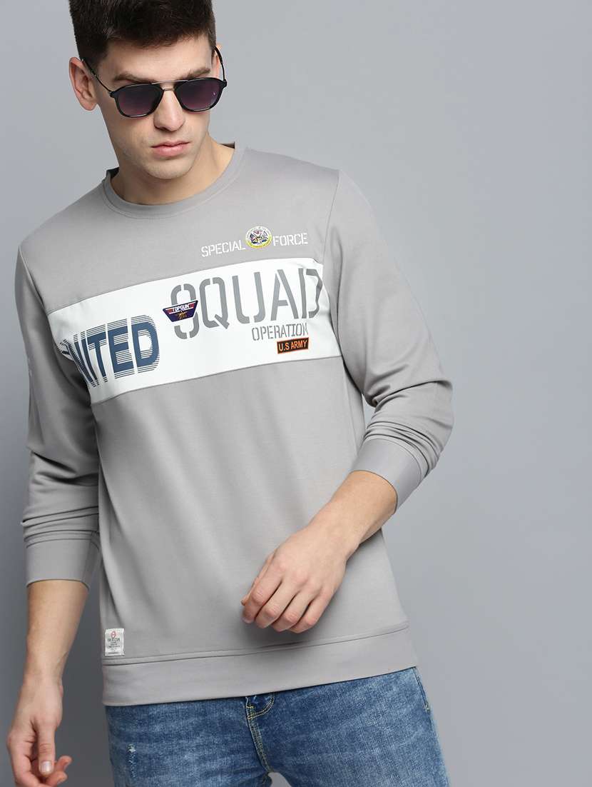 mens chest print sweatshirt - 19409805 -  Standard Image - 4