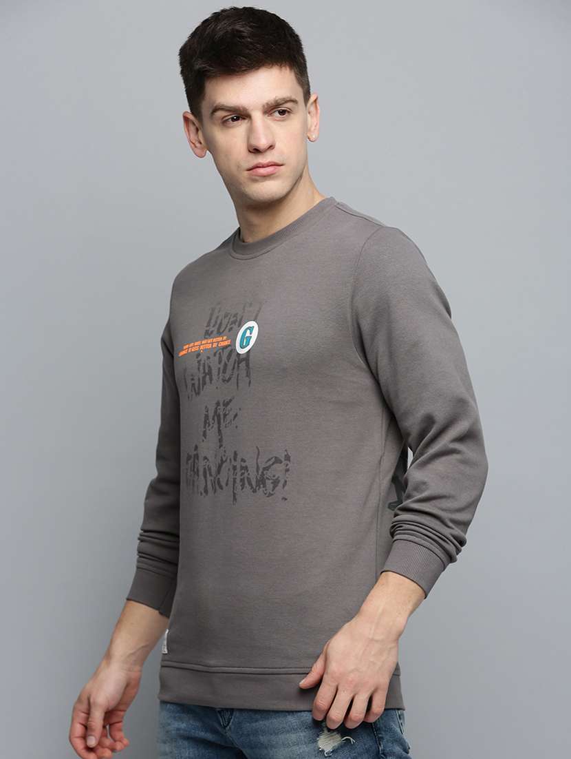 mens front print sweatshirt - 19409806 -  Standard Image - 1