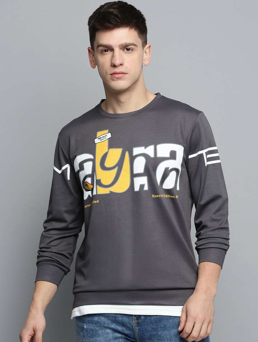 mens front print sweatshirt