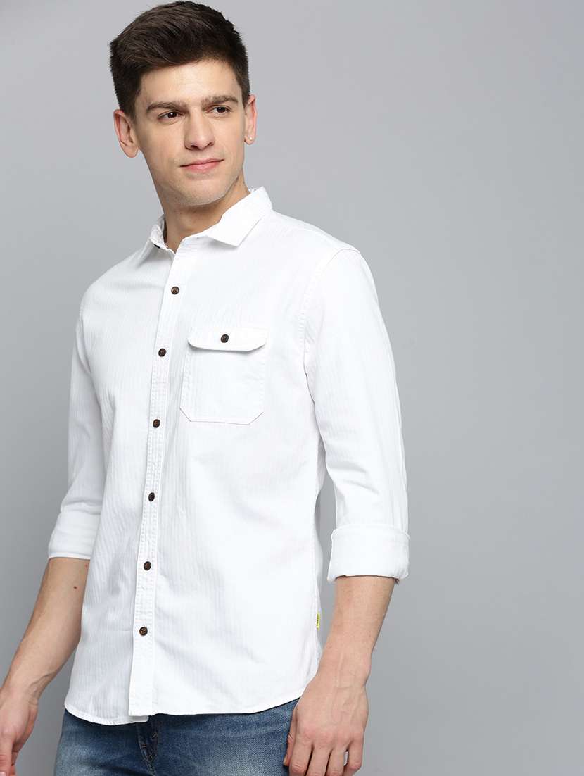 Mens Solid Casual Shirt - 19409848 -  Standard Image - 1
