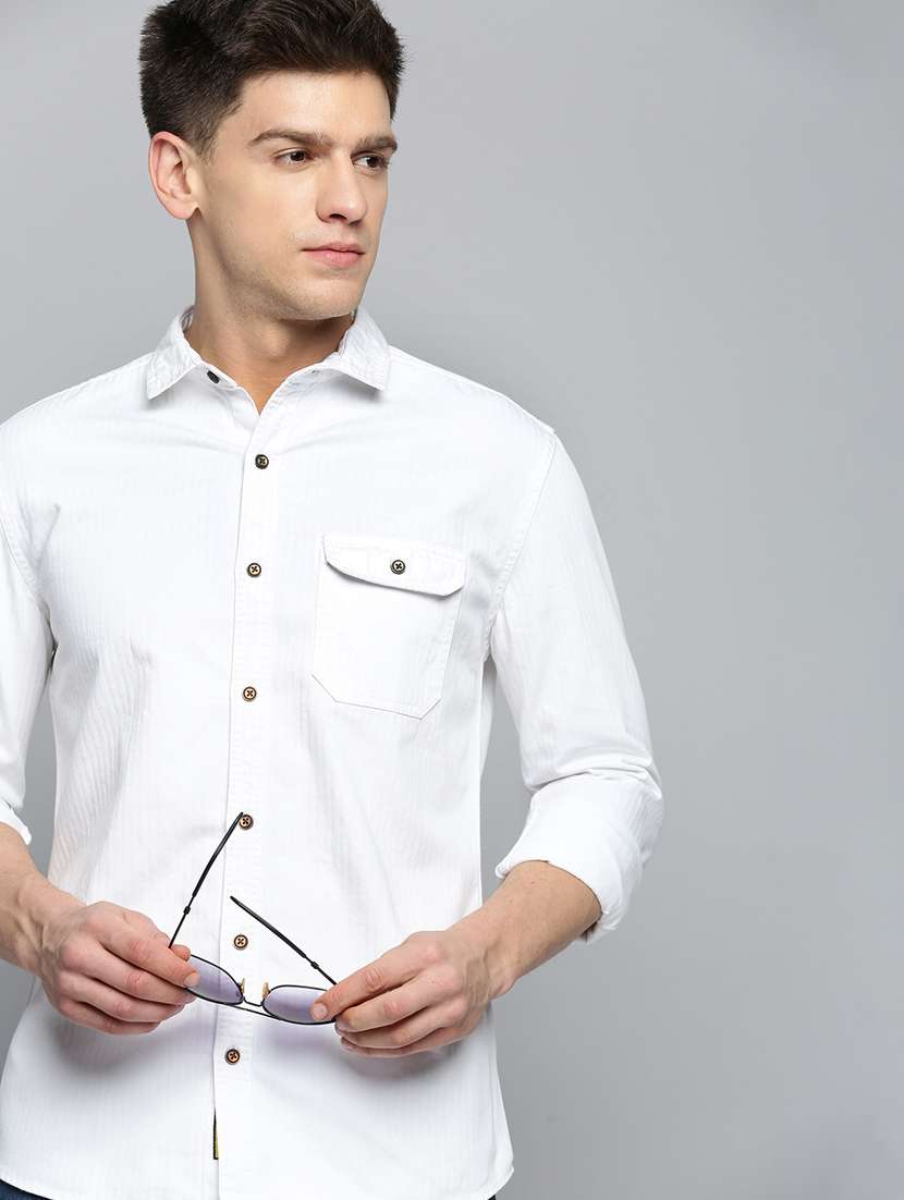 Mens Solid Casual Shirt - 19409848 -  Standard Image - 4