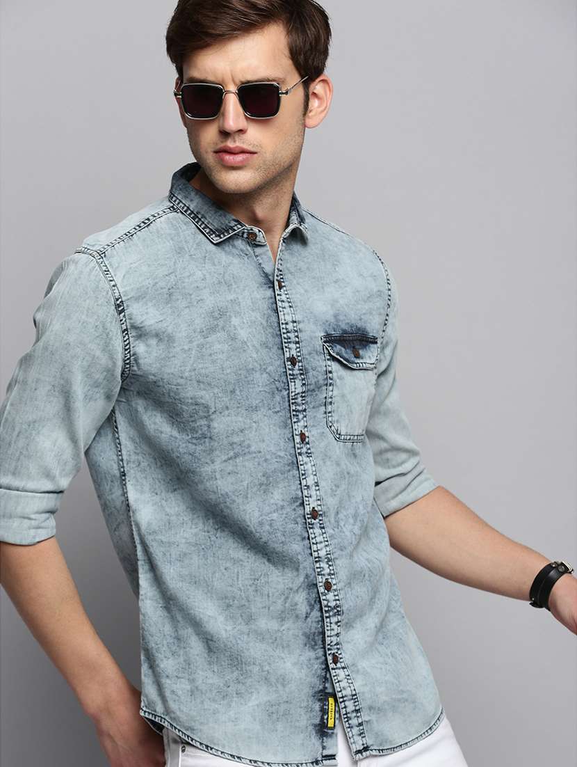 mens solid casual shirt - 19409849 -  Standard Image - 4
