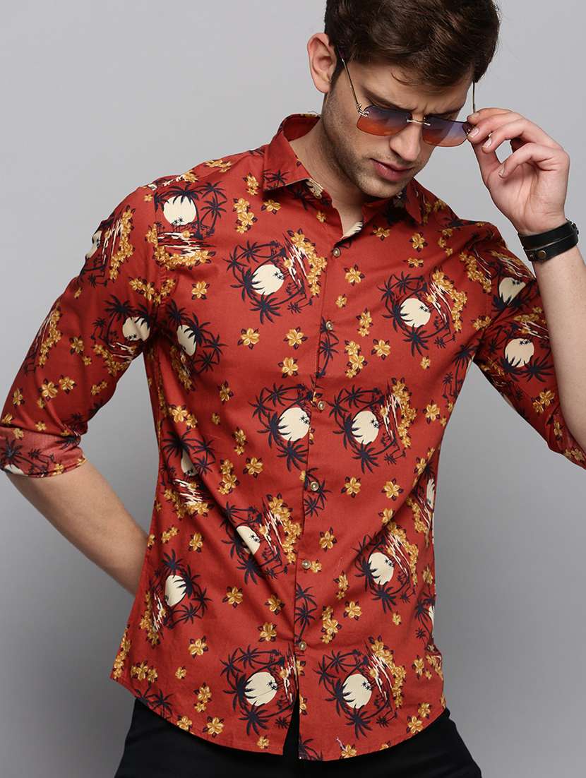 mens florals casual shirt - 19409862 - Standard Image - 4