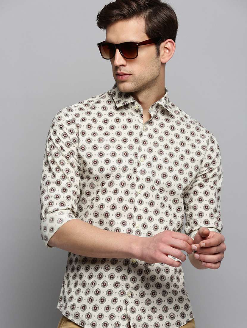 mens printed casual shirt - 19409898 - Standard Image - 4
