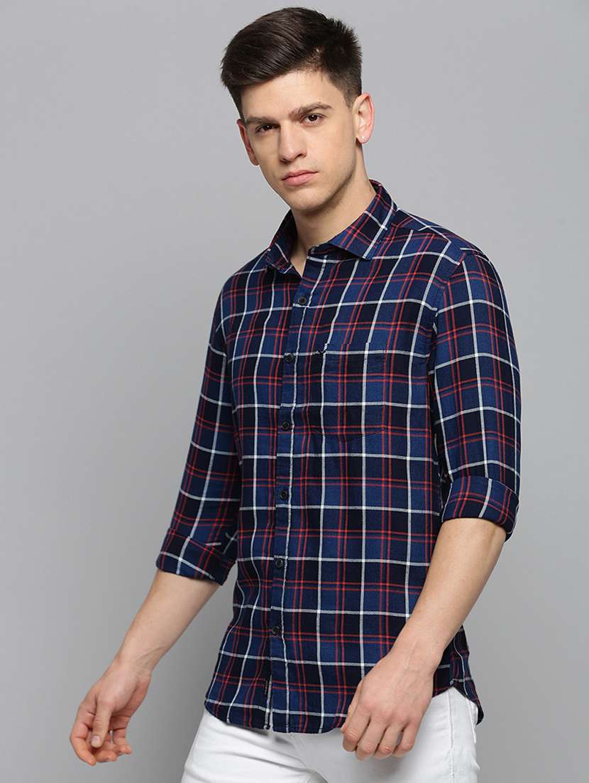 mens checks casual shirt - 19410004 -  Standard Image - 1