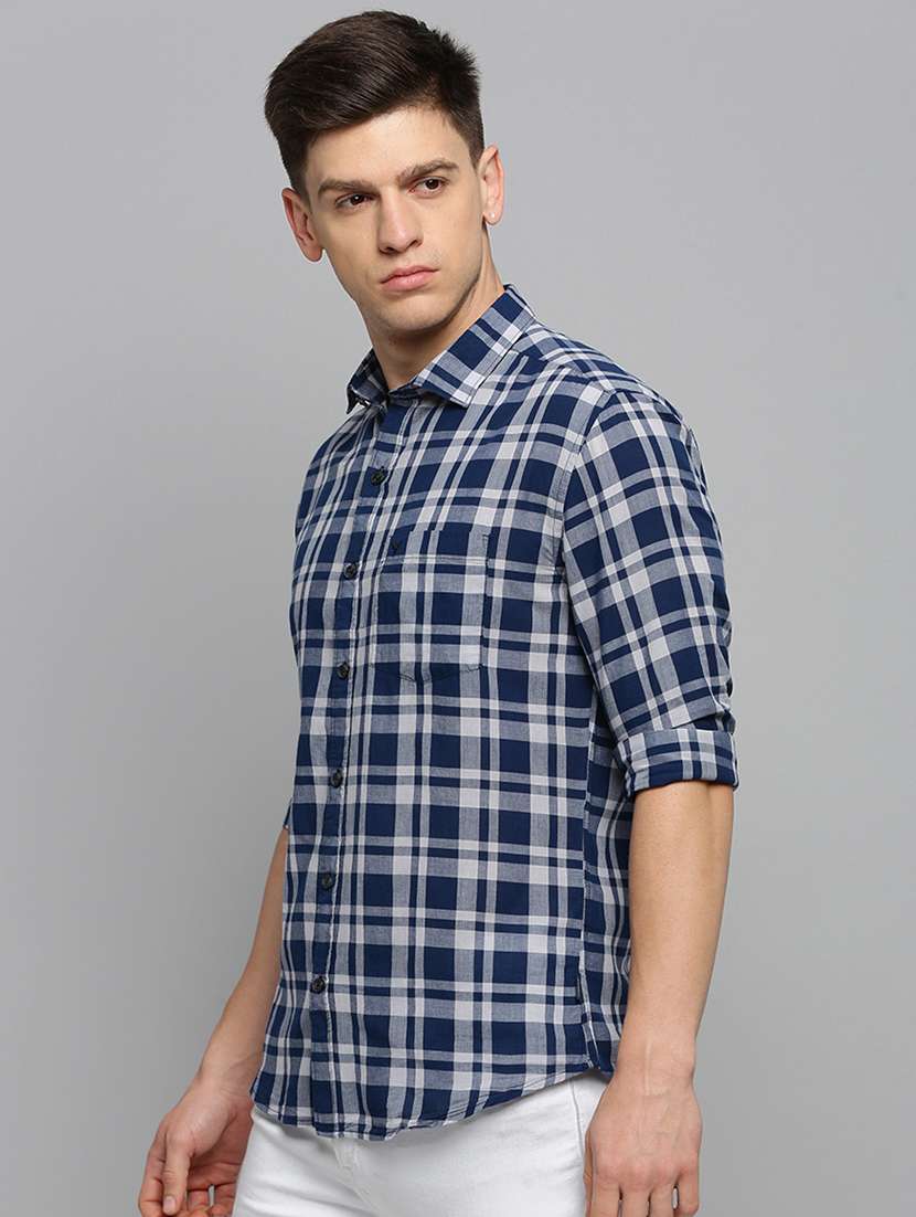 mens checks casual shirt - 19410013 -  Standard Image - 1