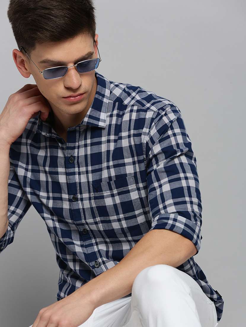 mens checks casual shirt - 19410013 -  Standard Image - 4