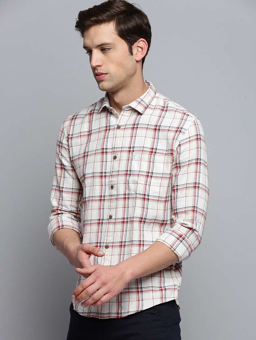 mens checks casual shirt - 19410021 -  Standard Image - 1