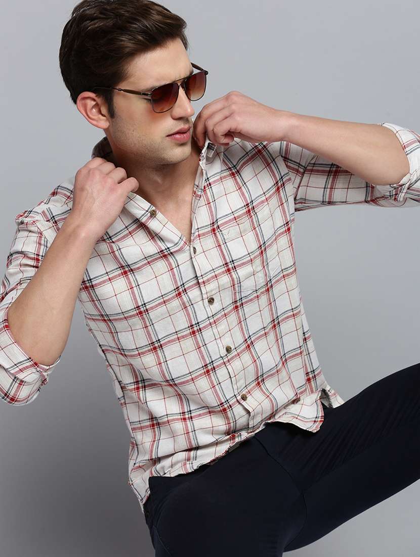 mens checks casual shirt - 19410021 -  Standard Image - 4
