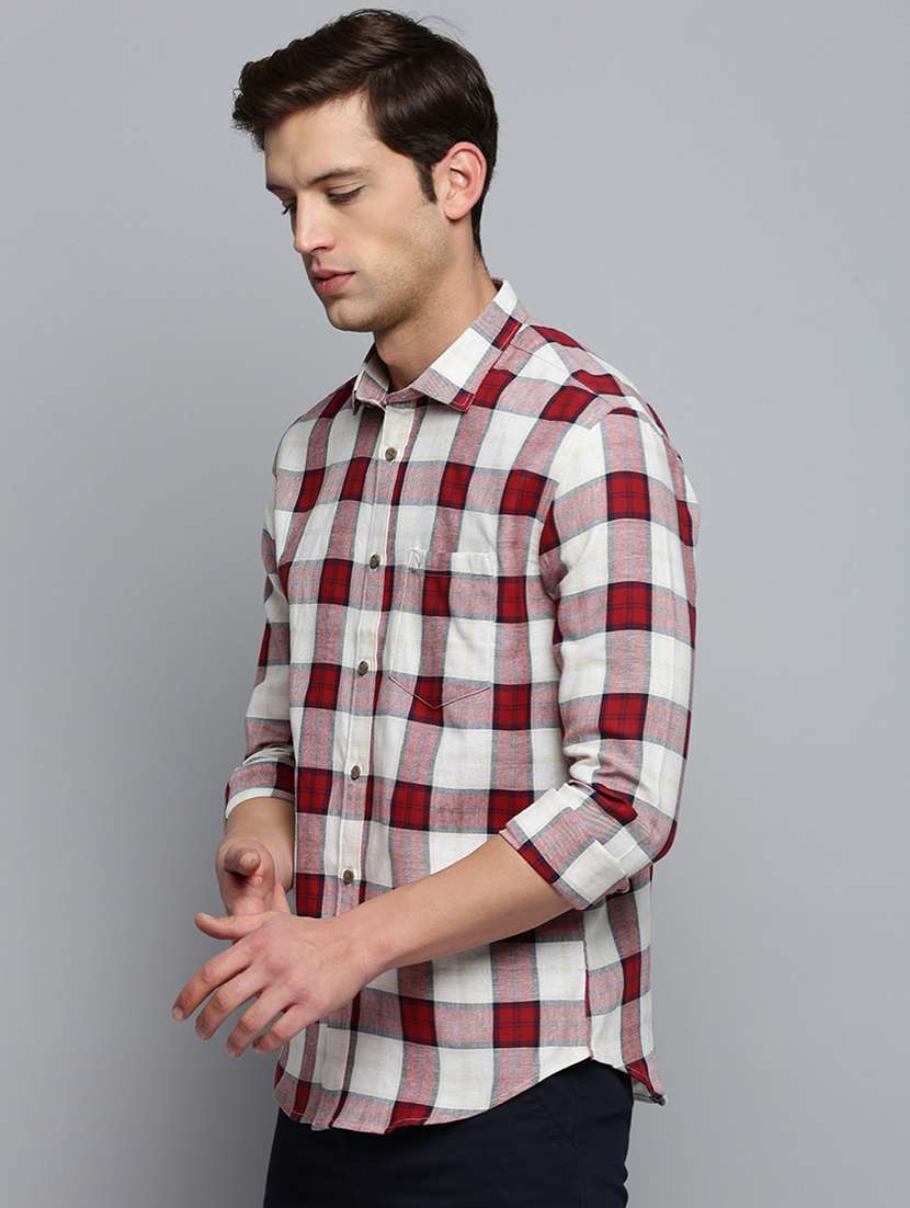 mens checks casual shirt - 19410024 -  Standard Image - 1