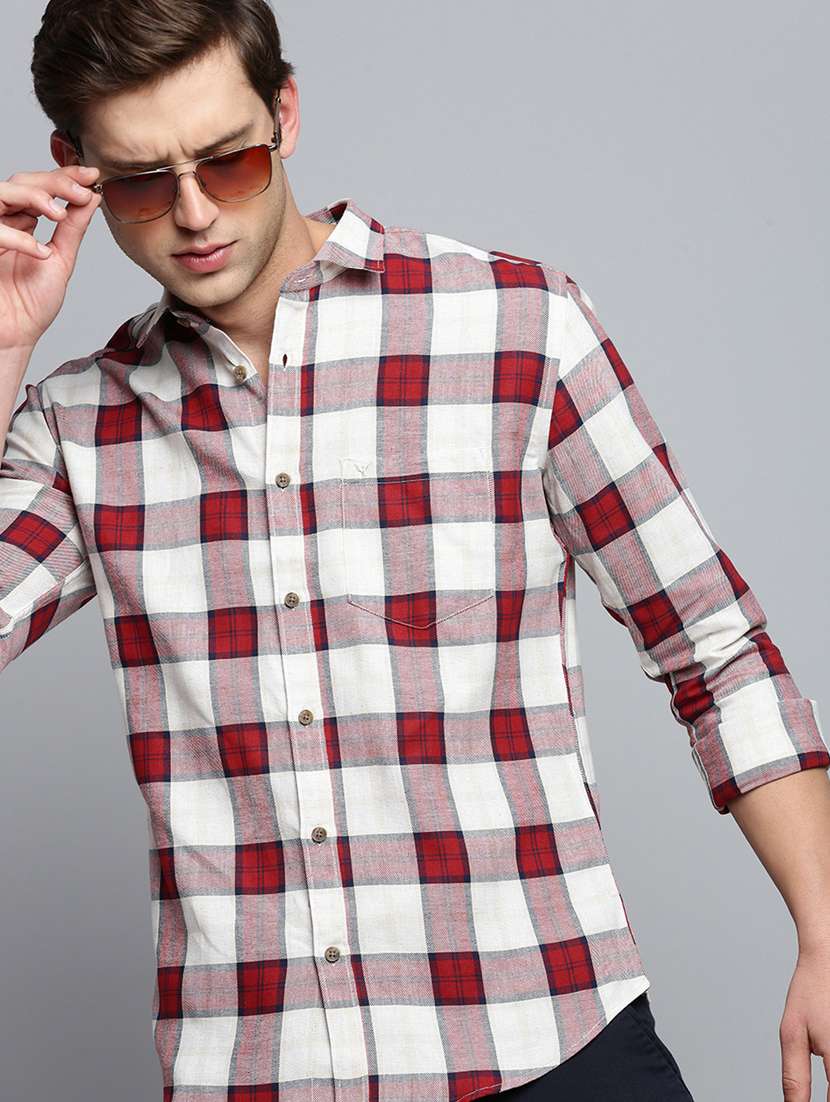 mens checks casual shirt - 19410024 -  Standard Image - 4