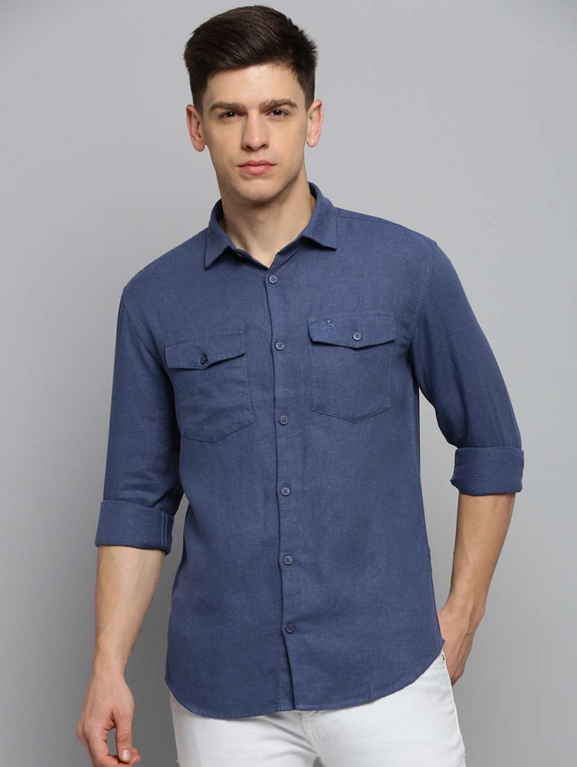 mens solid casual shirt