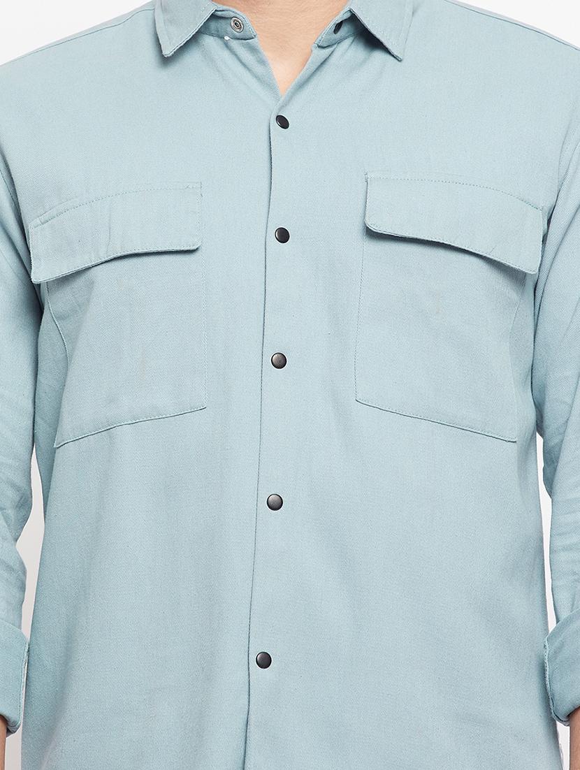 men denim casual shirt - 19410418 - Standard Image - 4