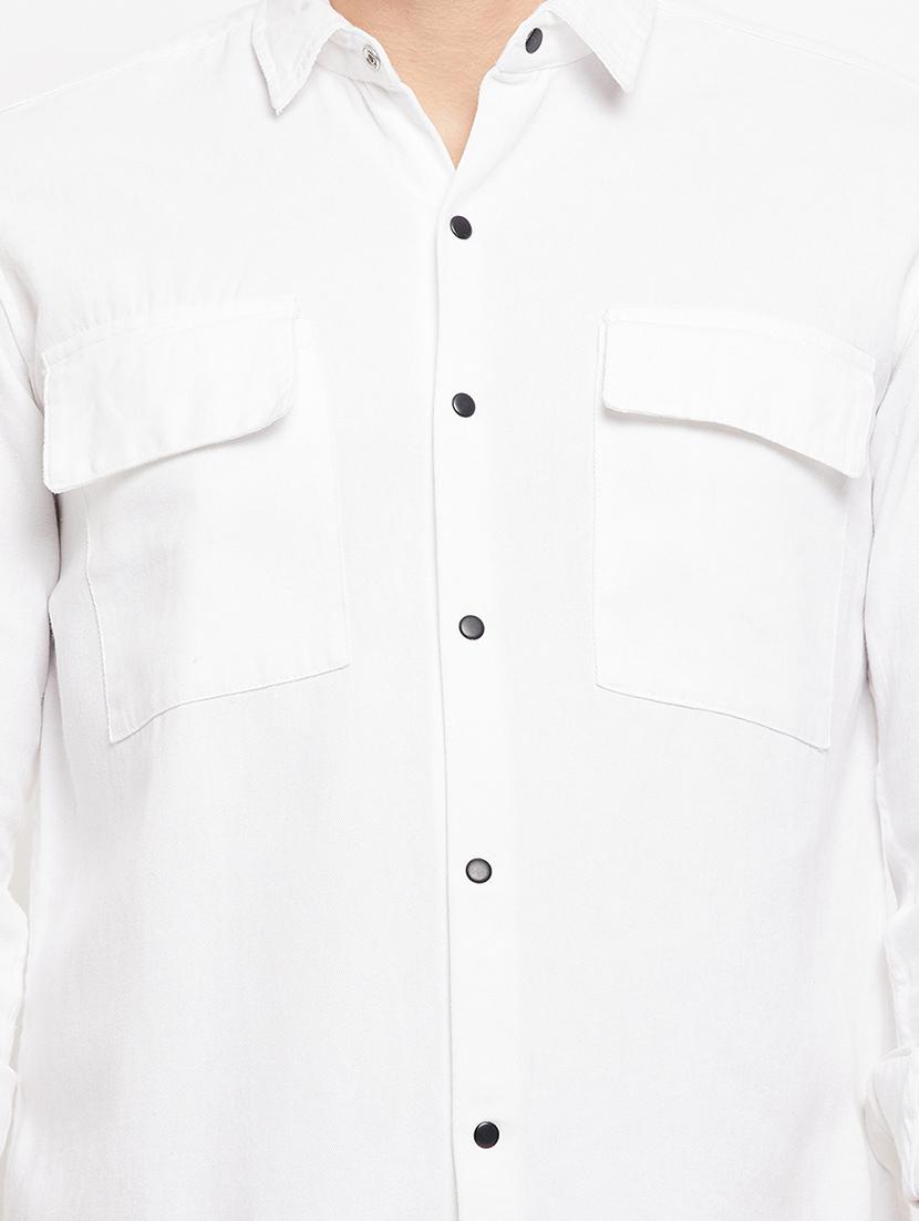 men denim casual shirt - 19410419 - Standard Image - 4