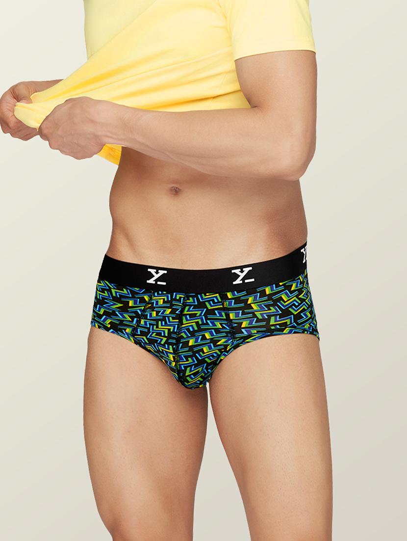 black printed trunk brief  - 19411282 -  Standard Image - 1