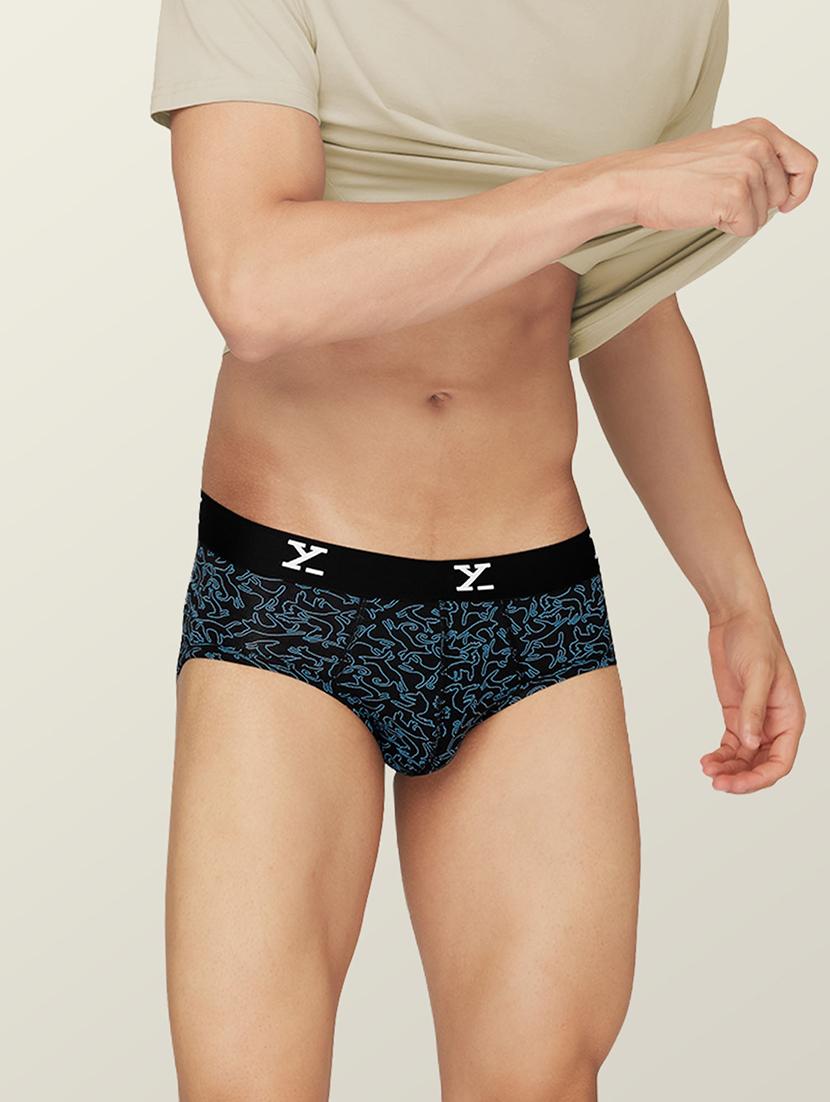 black printed trunk brief  - 19411283 -  Standard Image - 1