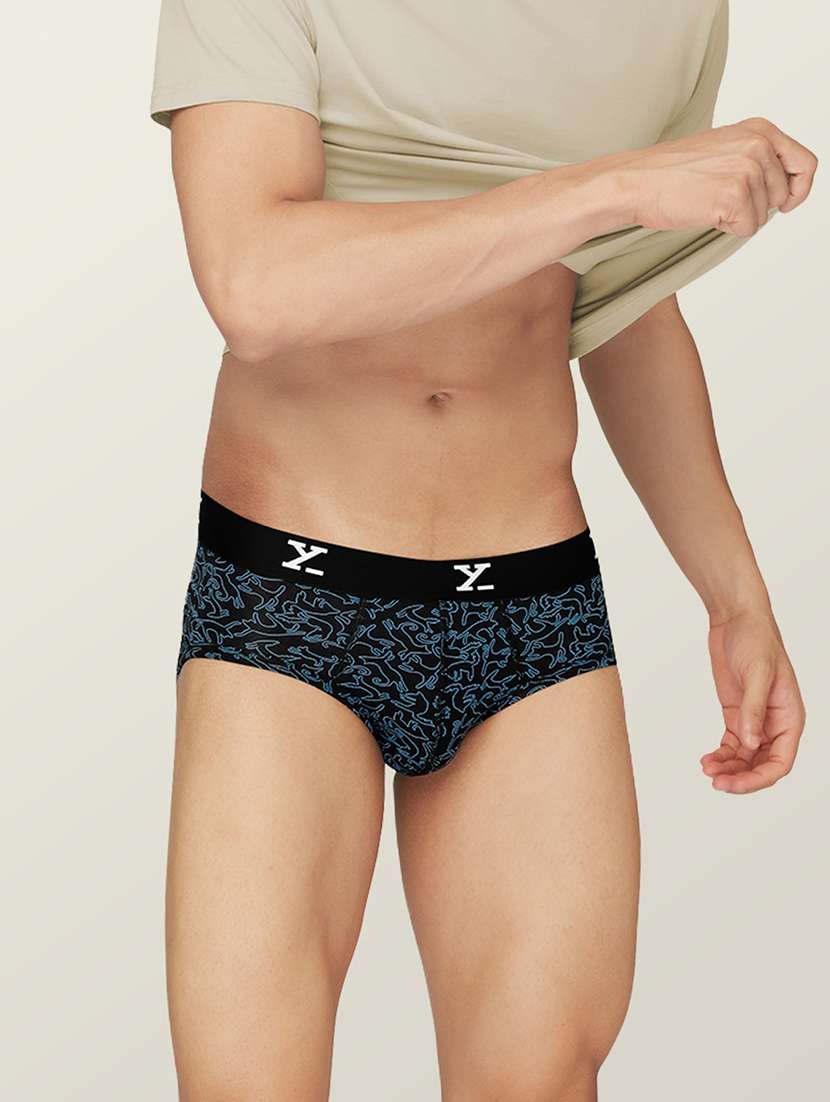 black  printed trunk brief  - 19411284 -  Standard Image - 1