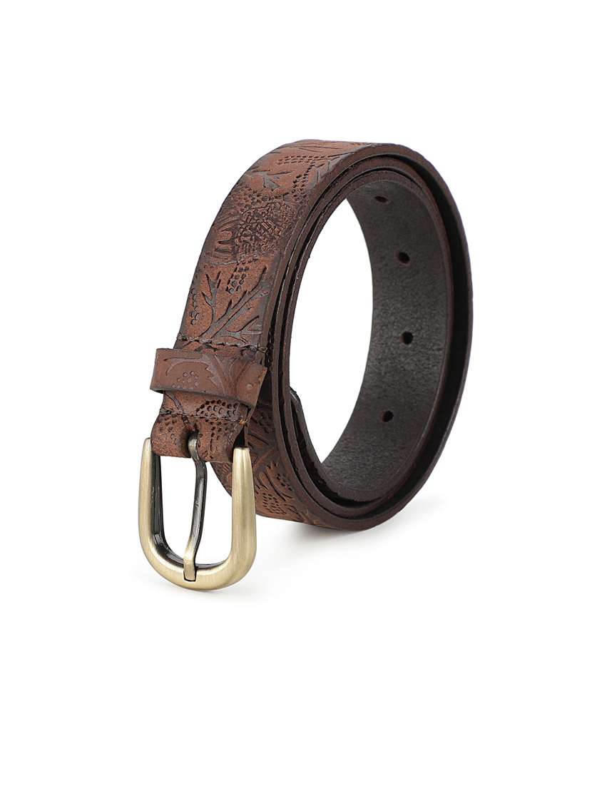 batik pattern embossed belt - 19412042 -  Standard Image - 1