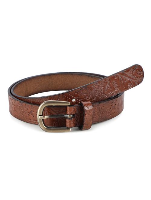 brown leatherette belt - 19412066 - Standard Image - 0
