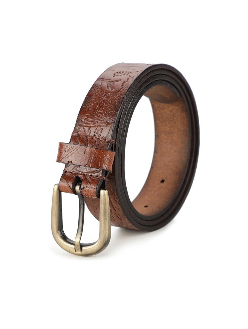 brown leatherette belt - 19412066 - Standard Image - 1