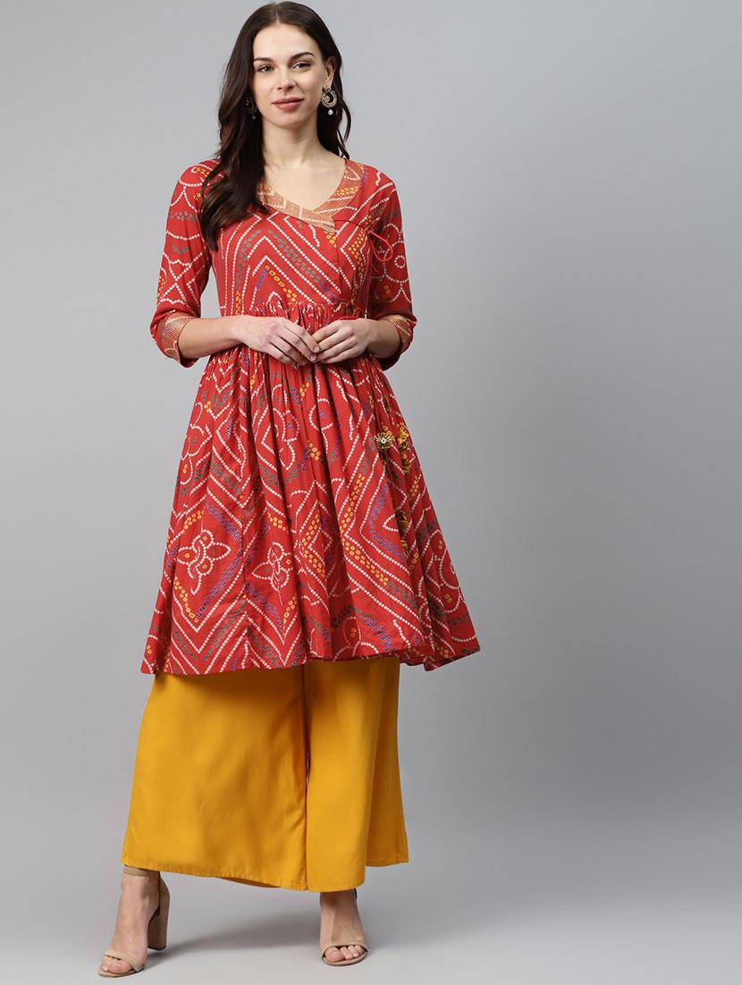 women's angrakha kurta - 19412121 - Standard Image - 1