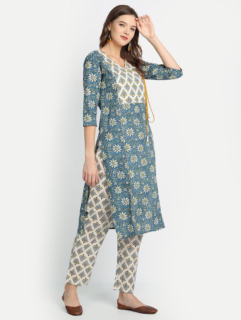 women floral kurta pant set - 19412344 -  Standard Image - 1