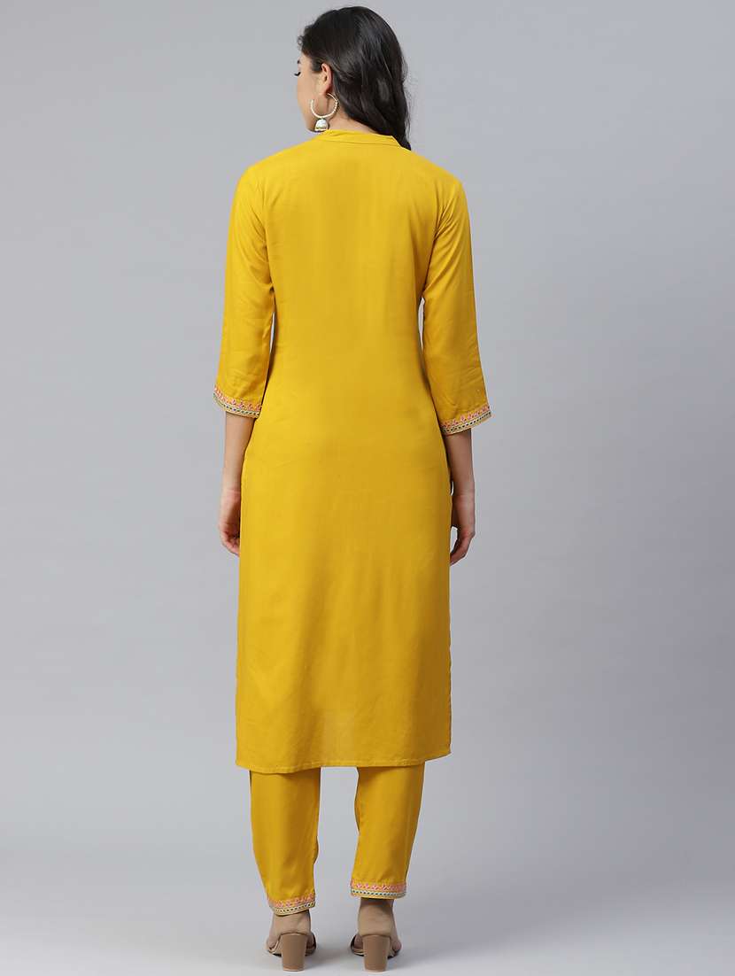 solid kurta pant set - 19412620 -  Standard Image - 1