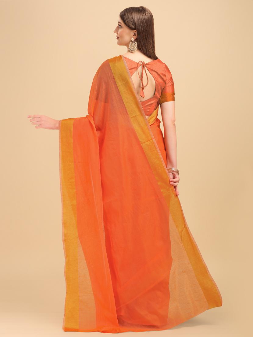 solids banarasi saree with blouse - 19413089 -  Standard Image - 1
